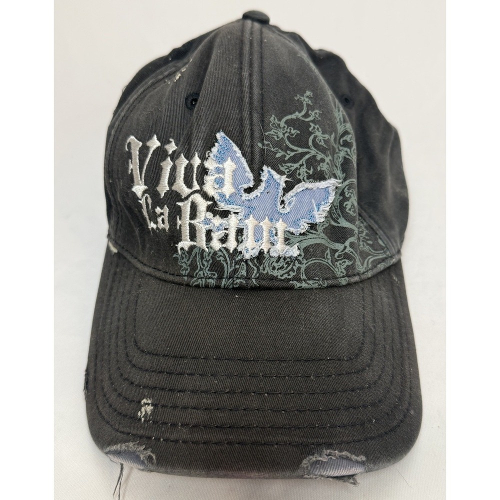 Bio-Domes Viva La Bam Baseball Hat Black Vintage Y2K CKY Jackass MTV One Size